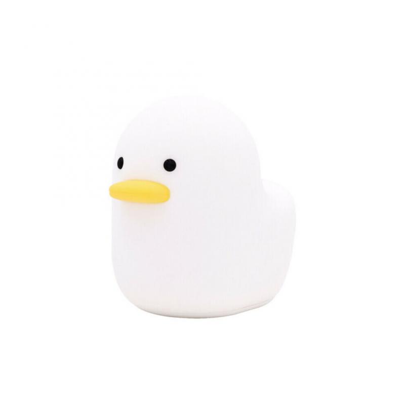 LED Night Light Mini Duck Silicone Sleeping Lamp Touch Sensor Switch USB Charge