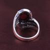Elegant Inlaid Artificial Gemstone Finger Ring Vintage Party Women Jewelry Gift