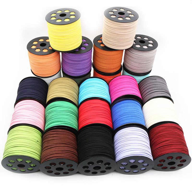 10m Double-Sided Velvet Cord, 2.5mm for DIY Pendant, Bracelet, Necklace Making