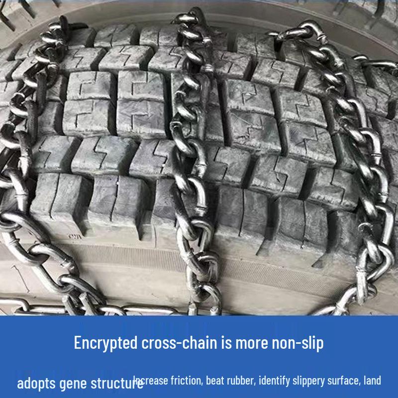 Universal Winter Car Tire Anti-Skid Chains, Full Coverage Manganese Steel for Snow, Thickened and Encrypted for Emergencies
