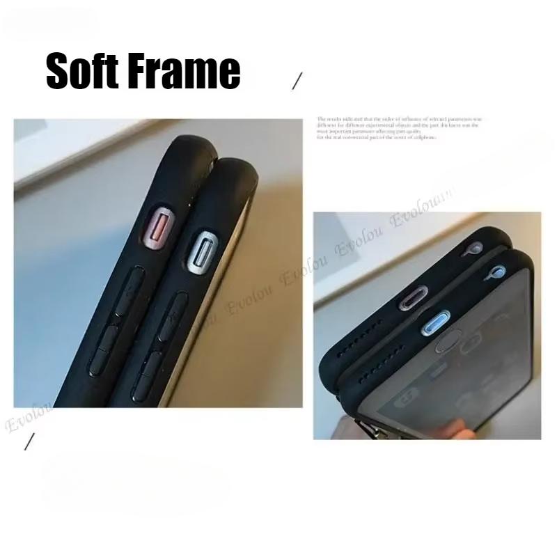 Simple Love Heart Tempered Glass Phone Case for POCO F7 Ultra F7 Pro X7 M6 Pro X6 F6 X5 F5 Shockproof Hard Back Cover Lanyard