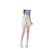 High-Waist Ice Silk Drawstring A-Line Shorts - Women's Summer Slimming Casual Style