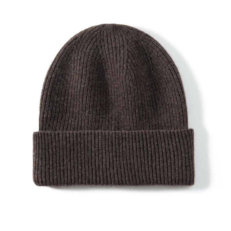 Cashmere Hats for Men and Women In Autumn and Winter, Thickened and Versatile Knitted Cashmere Hats, Headgear Hats, Stacking Hats, Ear Protectors, Col