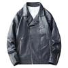High-end locomotive clothing spring and autumn new leather jacket men's fashion trendy brand locomotive leather jacket youth handsome jacket