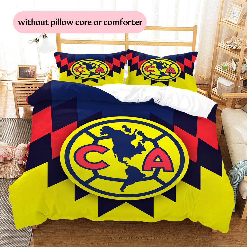 Club América Pattern Bedding Quilt Set Home Decoration Gift (1 * duvet cover + 2 * pillowcase without core)