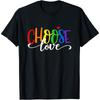 Valentines Day LGBT Choose Love Couple LGBT Rainbow T-Shirt