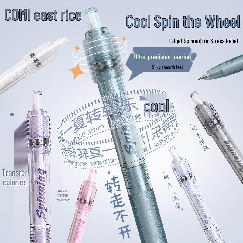 Spin-Spin Decompression Pen 2nd Gen: Creative Quick-Drying Fingertip Spinner Ballpoint for Study