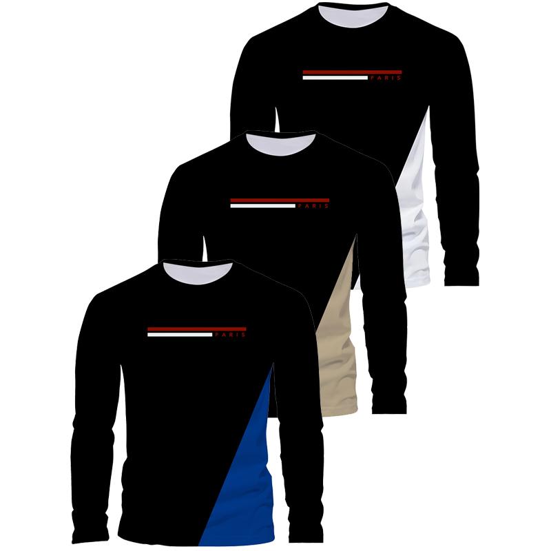 

Autumn men s long sleeved T-shirt Great value three piece set Letter pattern printed T-shirt Cotton comfortable men y2k clothing 6XL
