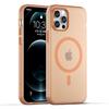 For iPhone 12 Pro Max 6.7 Inch Magnetic Case Translucent Matte TPU+PC Phone Cover Compatible with MagSafe