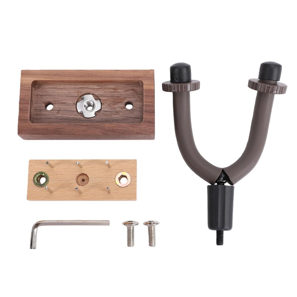 Guitar Wall Mount U Shaped Holds 11.02 To 22.05lbs Walnut Guitar Hanger Hook for Banjo Bass