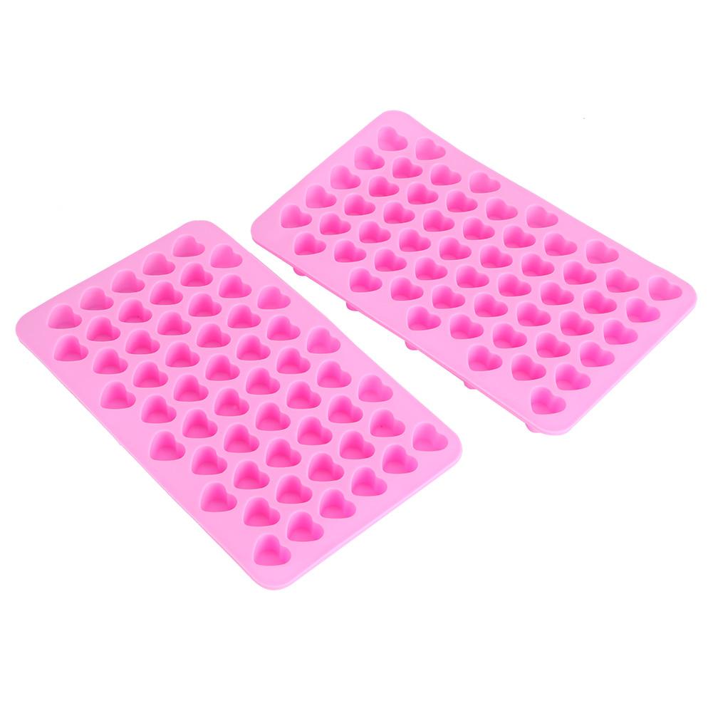 55 Holes Heart Shaped Nonstick Silicone Chocolate Cake Mold Ice Cubes Tray Mould Kitchen Baking Tools