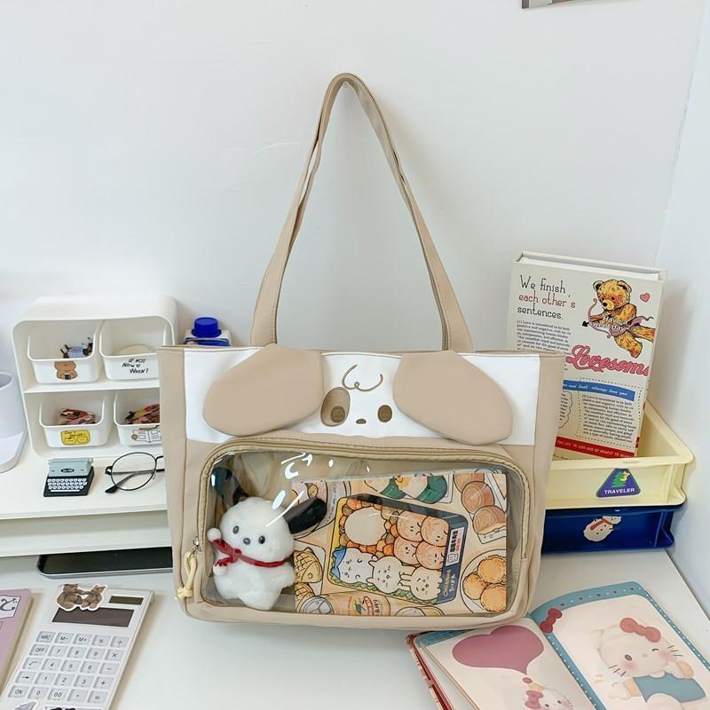 Bunny Plush Soft Cat Snack Tote Cartoon Shoulder Bag With Design Transparent