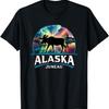 Juneau Alaska Aurora Borealis Moose Land of the Midnight Sun T-Shirt