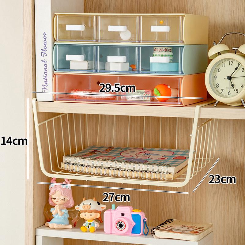 Under-Shelf Hanging Basket for Dorms, Home, Kitchen, and Wardrobe Storage