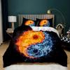 Yin Yang Duvet Cover Set for Girl Boy Children Chinese Ancient Culture Art Polyester Comforter Cover Decorative Gossip Pattern