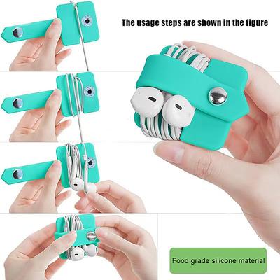 Data Cable Organizer Earbuds Holder Earphone Wrap Earphones Organizer Headset Headphone Winder Cord Manager Cable Winder