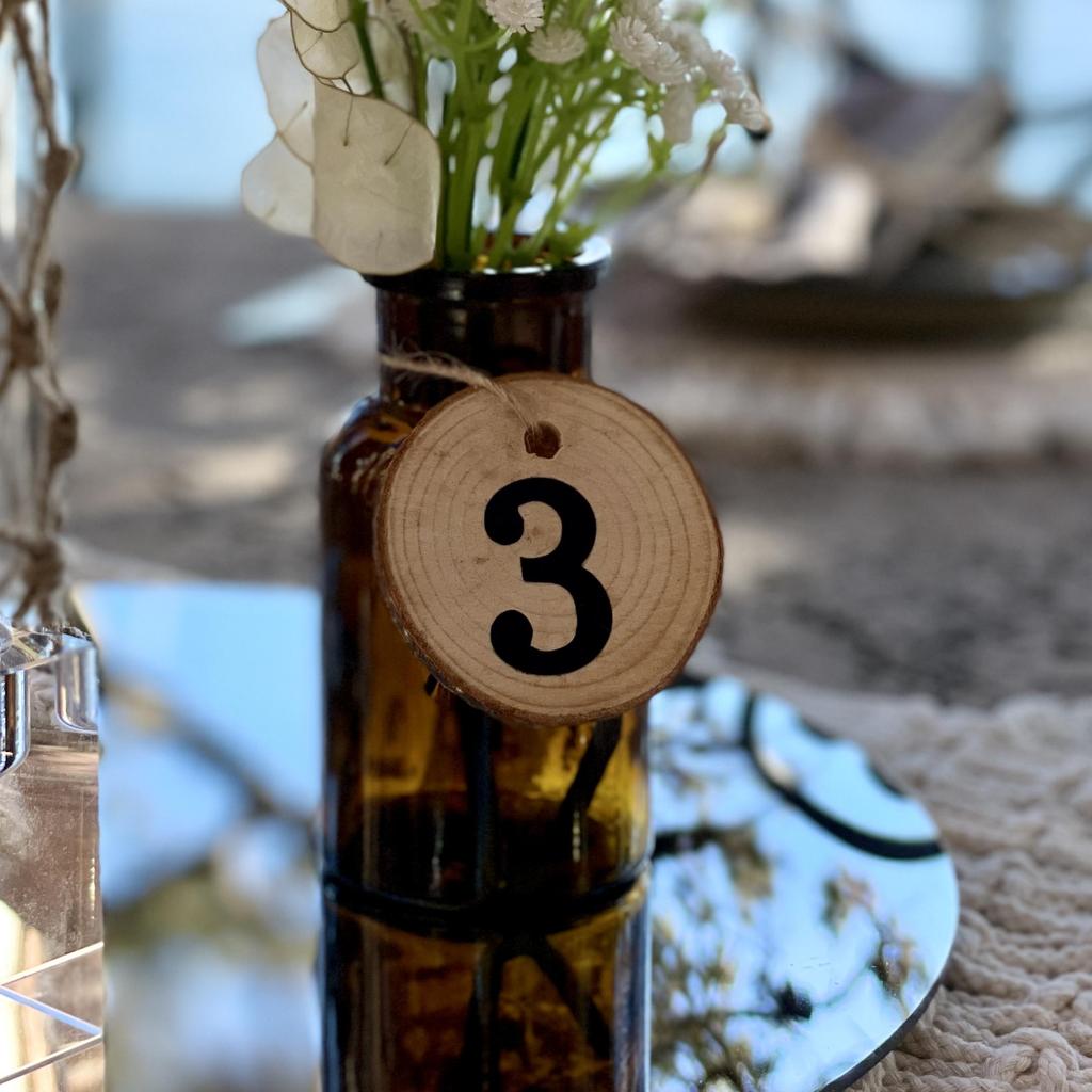 Wooden Table Numbers (10 Pieces)