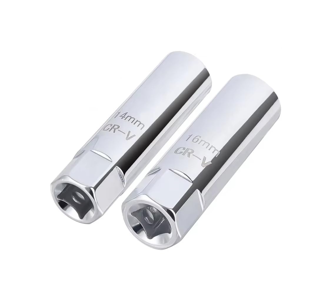 

Spark plug socket set of 14mm and Slim design for easy use in tight Made of chrome vanadium Spark plug 16mm plug 14mm plug 16mm plug For automotive