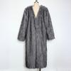 Women's Fashion Plush  Jacket Casual Solid-color Long-sleeved Cardigan Long Coat