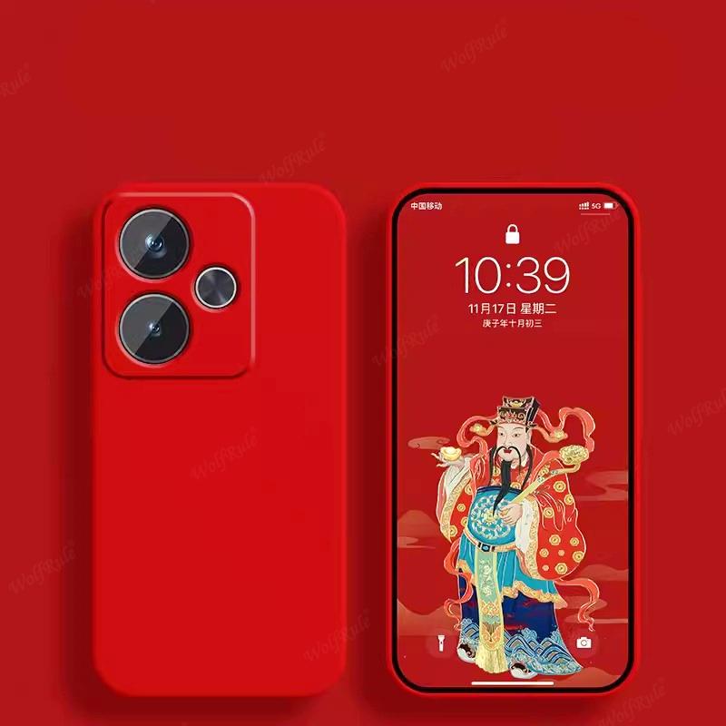 Für Poco F6 Hülle Abdeckung Xiaomi Poco F6 Capas Neu Flüssigsilikon Stoßfest Handy Rückseite Bumper TPU Weiche Hülle Poco F6 PocoF6 Fundas