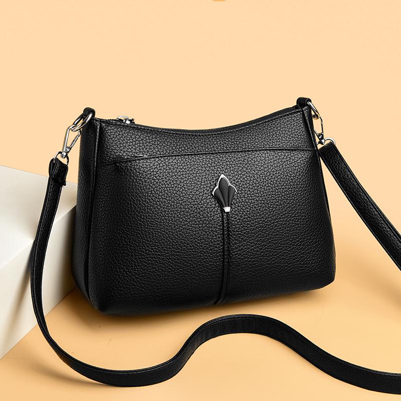 High Quality Soft Leather Handbag Women Luxury Purses Female Bag Designer Brand Ladies Shoulder Crossbody Bag Midlife Mom Bag