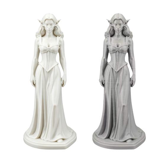 3D-gedruckte Zauberin Figur Schnitzerei Elfenohren Frauen Statue Skulptur Heim Büro Bücherregal Schreibtisch Dekoration Ornament