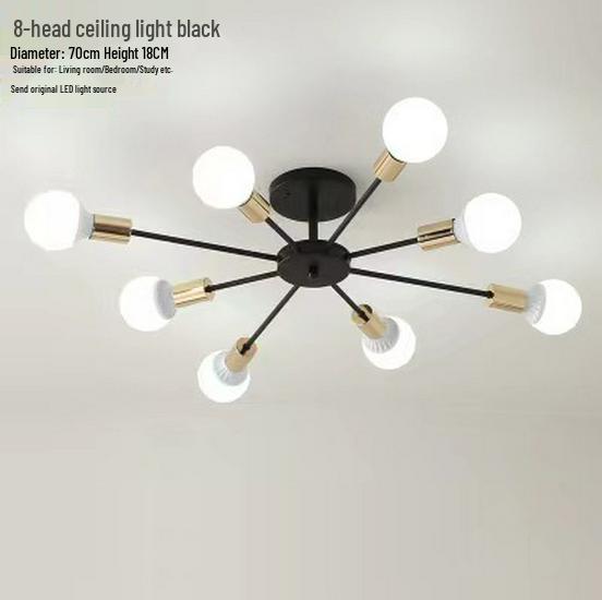 

Черно-белая скандинавская минималистичная люстра-ветвь, светодиодный потолочный светильник для столовой, гостиной, спальни и гостиничных номеров Without Bulb