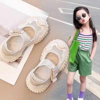 Sandalen für Mädchen 6-12 Jahre Sommer 2025 Neue Kindersport-Sandalen Herrenschuhe Netzschuhe Sommer-Taschen-Kopfschuhe