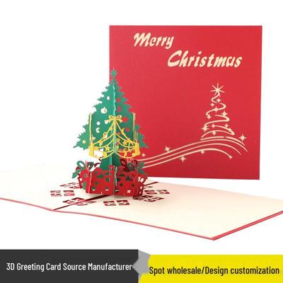 Pop-Up 3D Weihnachtsbaum-Karte - Kreative Feiertagsgrußkarte und Geschenk