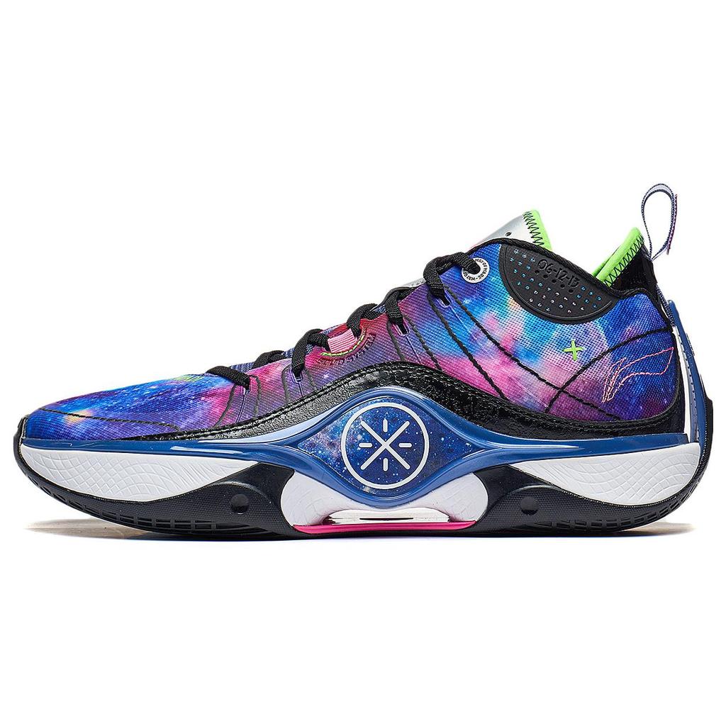 new LiNing Wade Shadow 5 Cushioned Slip Resistant Low Top Basketball Shoes Men's Black Purple
