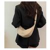 Women Solid Color Zipper Dumpling Bun Crossbody Bag Leisure Inclined Shoulder Bags Adjustable Band Strap Armpit Handbag