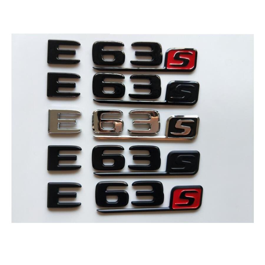 

Chrome Black Letters Number Trunk Badges Emblems Sticker for Mercedes Benz W212 W213 C238 C207 S213 E63 S AMG Gloss black(all)