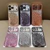 Pfauen-beschichteter Rahmen Glitzer-Aufkleber Strassstein-Linsenring-Hülle für iPhone 17 Pro Max Air 17 Pro 16 Pro 15 14 13 Schutzhülle