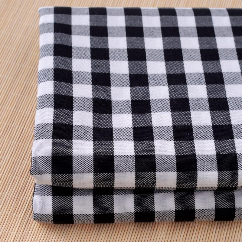 Black & White/Blue Green Gingham Fabric for Kindergarten, Tablecloths & Sofas - Various Sizes