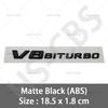 3D ABS V8 BITURBO Emblem Logo Door Side Fender Badge For Mercedes Benz 2014-2016 C63 G63 W222 W223 W213 W212 W205 W204 W205 E63 BB1