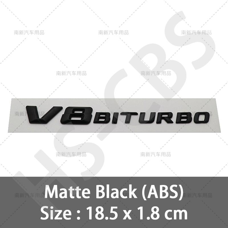 

3D ABS V8 BITURBO Emblem Logo Door Side Fender Badge For Mercedes Benz 2014-2016 C63 G63 W222 W223 W213 W212 W205 W204 W205 E63