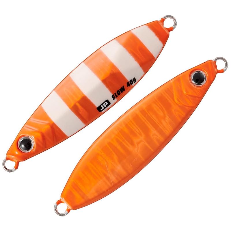 

Major Craft Metal Jig, Jigpara Slow, 50g, #114, Ultra Luminous Orange Zebra (Kemura)