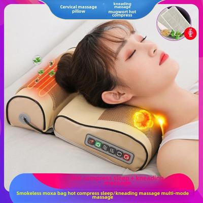 Beheiztes Moxibustion-Nacken- und Schultermassagekissen mit Knet- und Heißkompresse