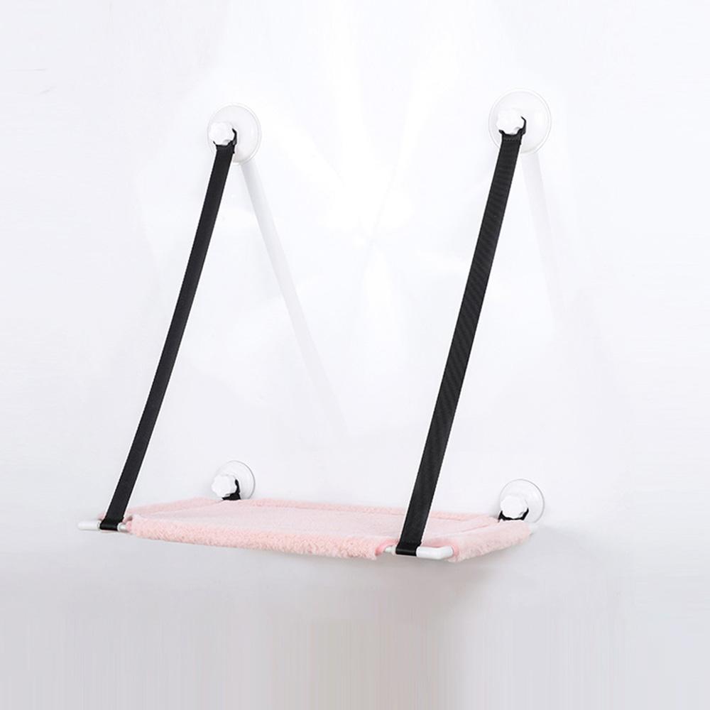

Cat Hammock Window Suction Cup Hanging Cat Bed Wall-Mounted Cat Tree Toy, Breathable Pet Hammock for Cats Kittens, рожевий