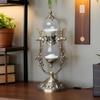 Vintage 15 Minute Hourglass Sand Timer Engraved Rotating Sand Clock Stand Antique Glass Sandglass for Home Aesthetic Decor Gifts