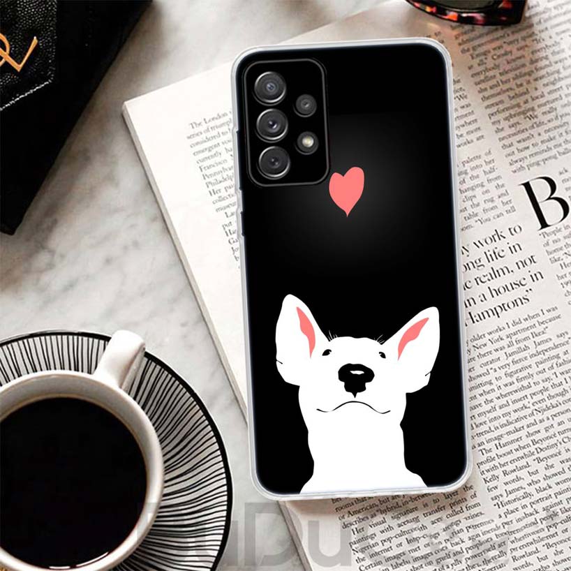 Bull Terrier Dog Puppies Phone Case For Samsung Galaxy A15 A14 A54 A13 A53 A12 A52S A55 A22 A23 A24 A32 A33 A34 A25 A35 A03S A04