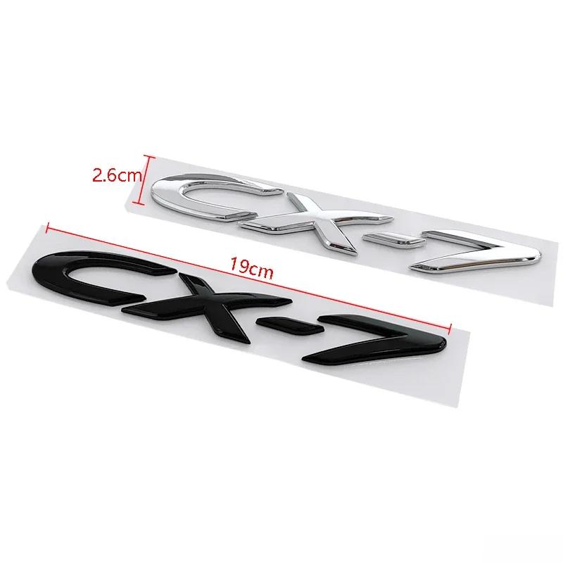 2025 Horké 19x2,6cm ABS 3D Samolepky na auto Decals pro logo Mazda CX7 Nápis na zadní kufr Značka Vnější úprava Zadní emblem Acc