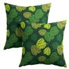 PAKAZA Cushion Covers, Tropical Monstera with Vibrant Leaf Floral Design, Botanical, Forest, Naturalist, Gardener, 45x45cm, Set of 2, Elegant,