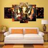 Leinwand Malerei Wand Kunst Wohnkultur 5 Stück Ganesh Elefantenrüssel Gott Für Wohnzimmer Moderne HD Gedruckt Landschaft Bild