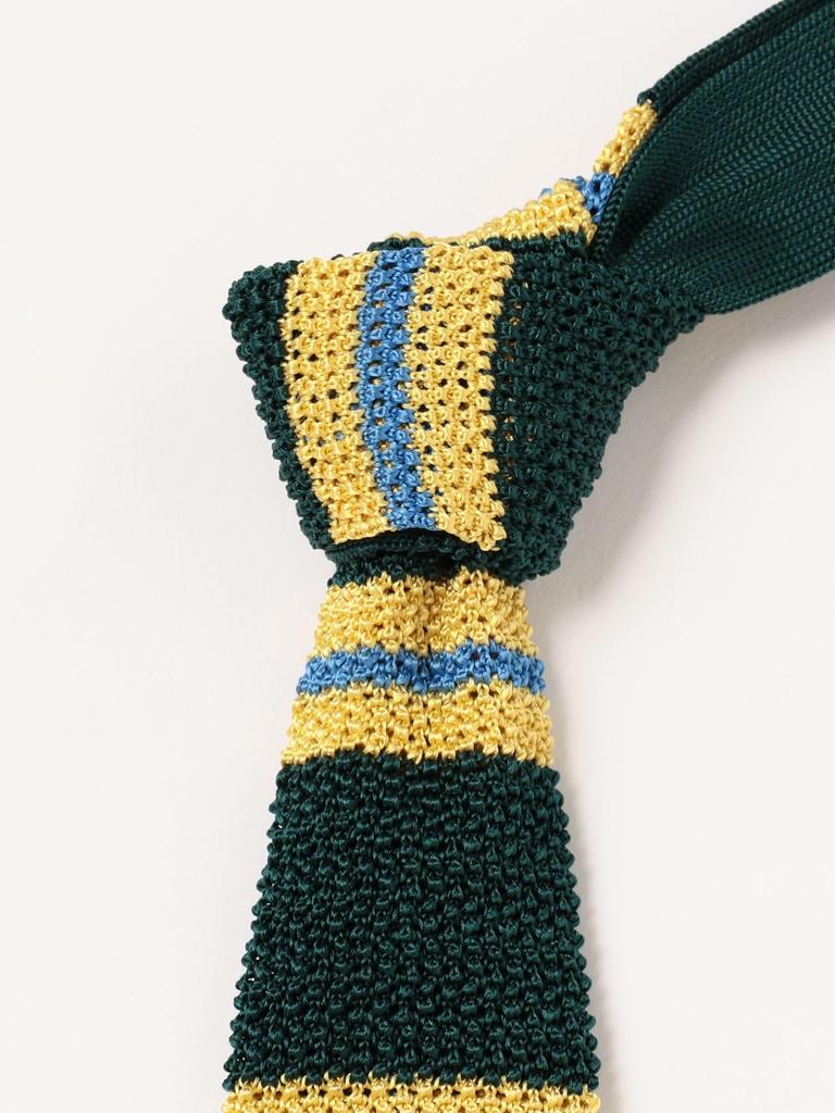 Silk Knit Tie Stripe GREEN FREE 38440145840 [Beams Plus] Men's