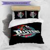 Detroit Pistons Printed 3PCS Bedding Set Soft Breathable Duvet Cover Pillowcases Set Washable Bedroom Decor Home Gift