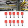 100PCS Insulated Ferrules Terminal Copper Tube PVC Crimp Connector for 2x18AWG Wire TE1008
