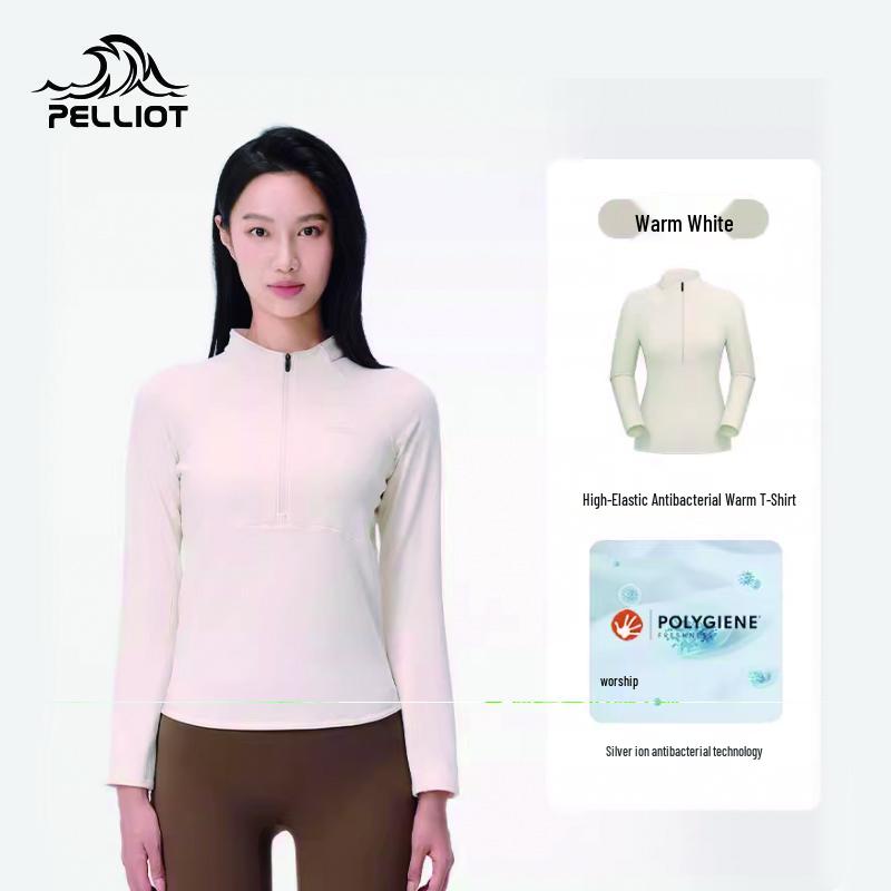 Pelliot Women's Antibacterial Breathable Long-Sleeve Outdoor T-Shirt