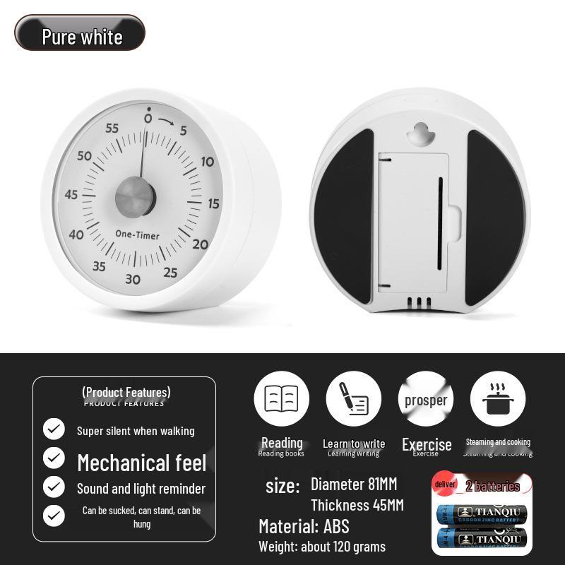 Silent Magnetic Kitchen Timer Alarm Clock for Children