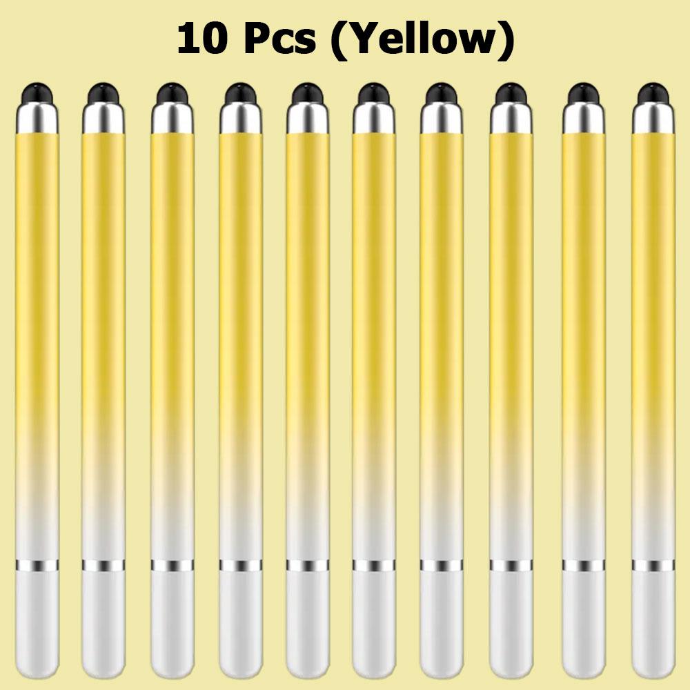 10Pcs Colorful Stylus Tablet Pen Universal 2-In-1 Drawing Screen Pencil for Samsung Huawei Phone IPad for IPhone Apple Touch Pen